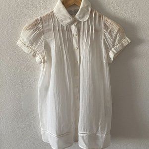 Sheer White Button up Blouse